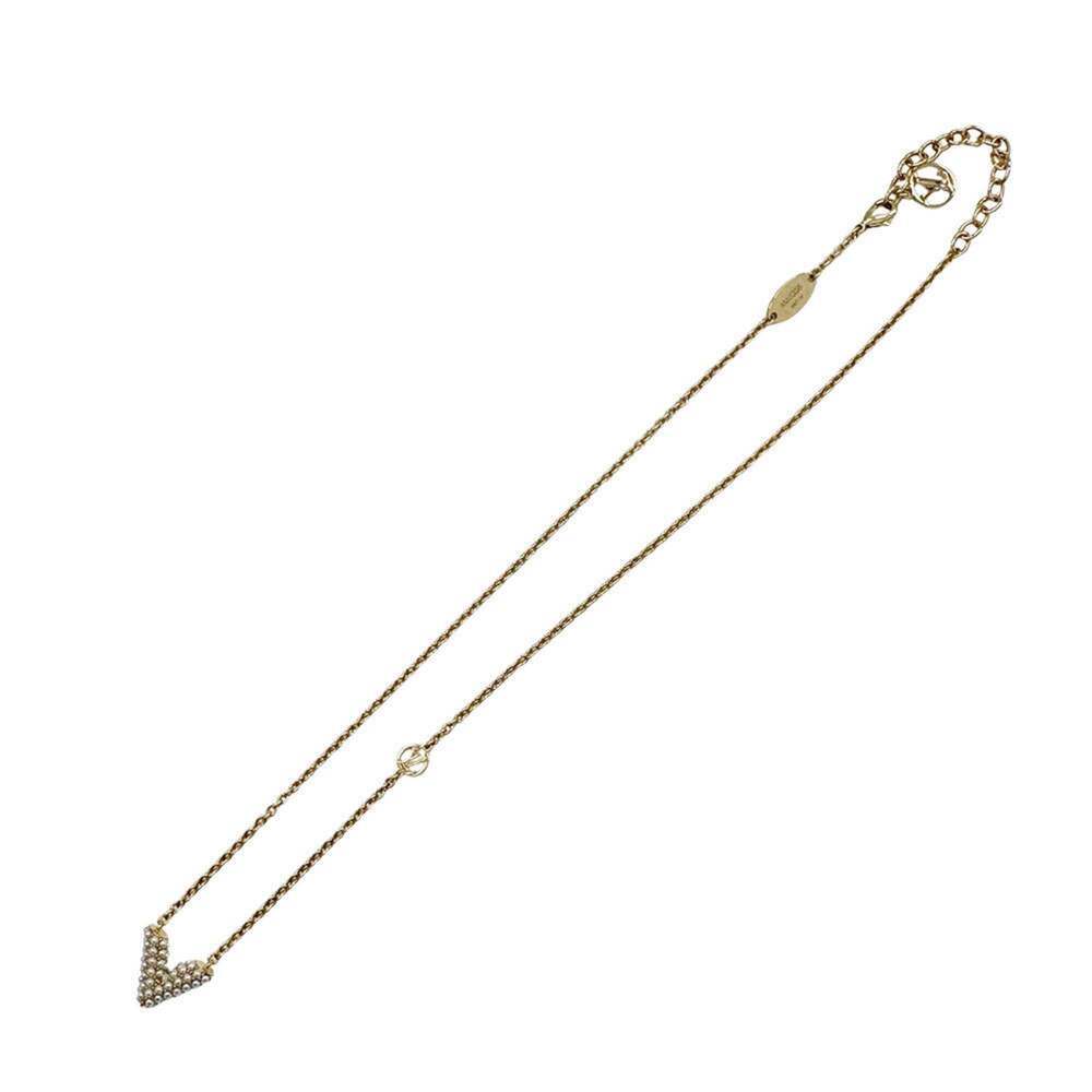 LOUIS VUITTON Gold Pearl Necklace - Picture 4 of 7